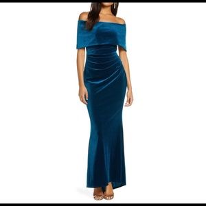Blue Vince Camuto holiday dress